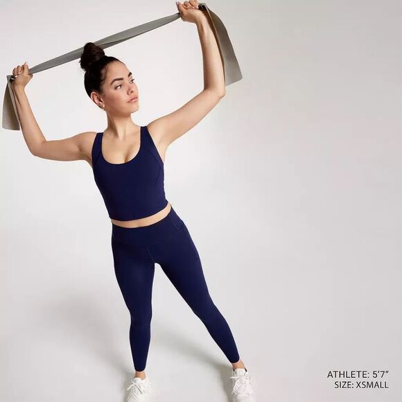 Calia NWT Inspire 7/8 Legging High Rise Opulent Blue - Picture 3 of 13